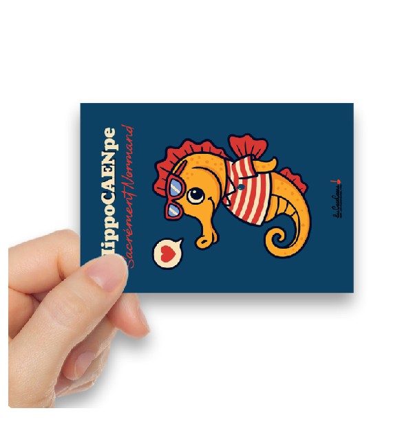 CARTE POSTALE hippoCAENpe sacrément normand