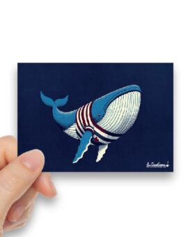 CARTE POSTALE baleine mariniere