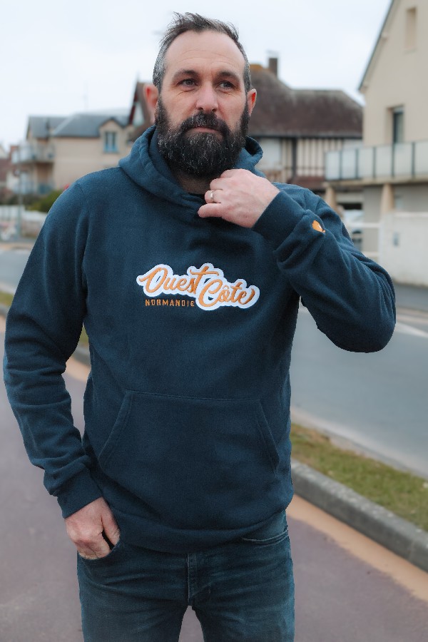 SWEAT CAP MIXTE Ouest cte Normandie lettrage US marine